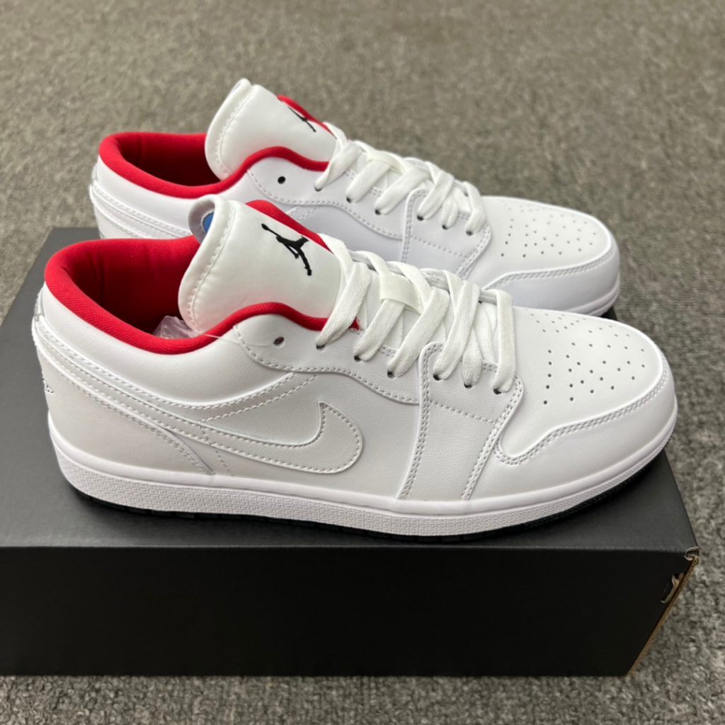 【Physical photos】UA Air Jordan 1 Low “White red” Basketball Shoes For