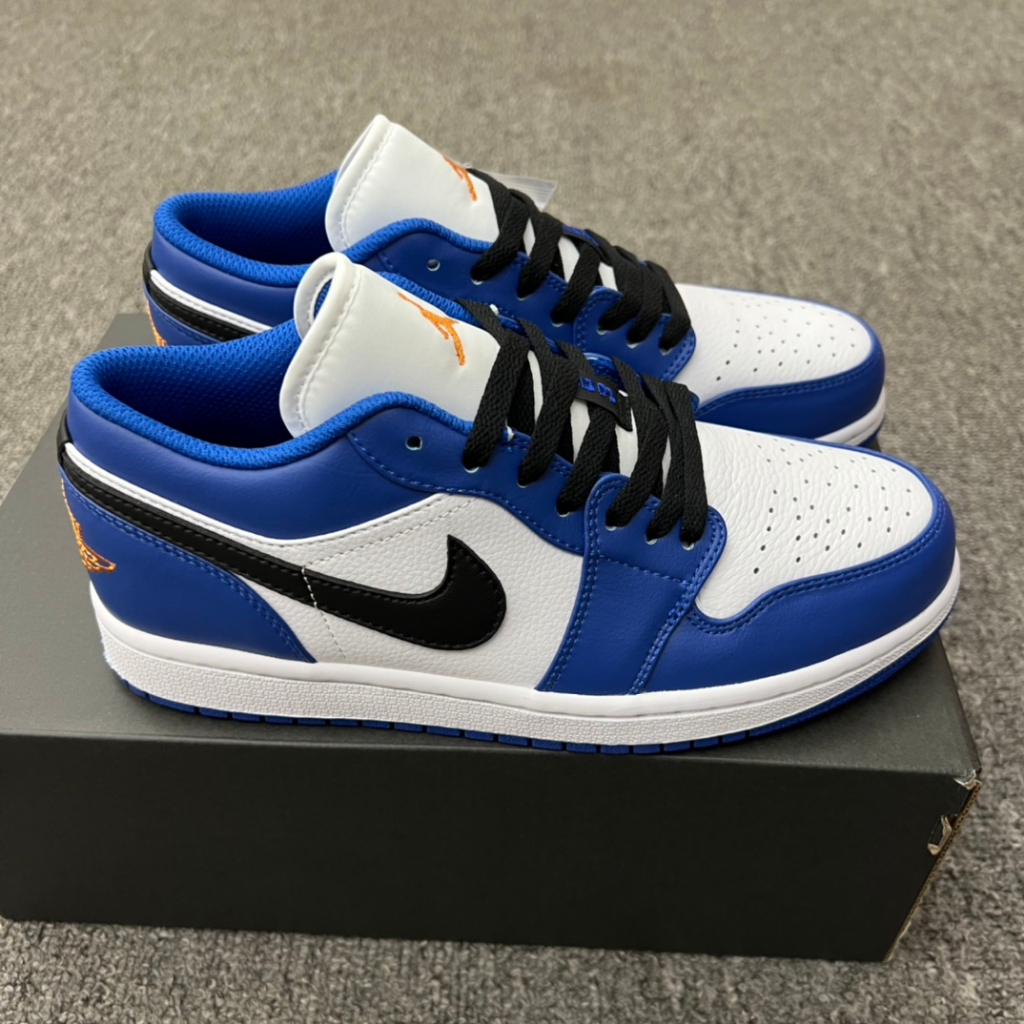 【Physical photos】UA Air Jordan 1 Low “White Blue” Basketball Shoes For