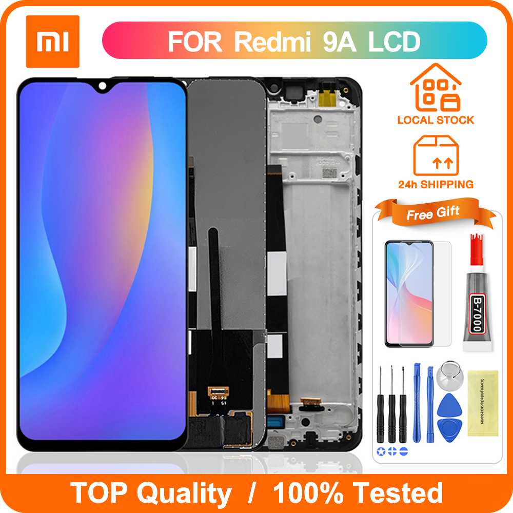 Original LCD with Frame For REDMI 9A / REDMI 9C LCD Display Screen ...