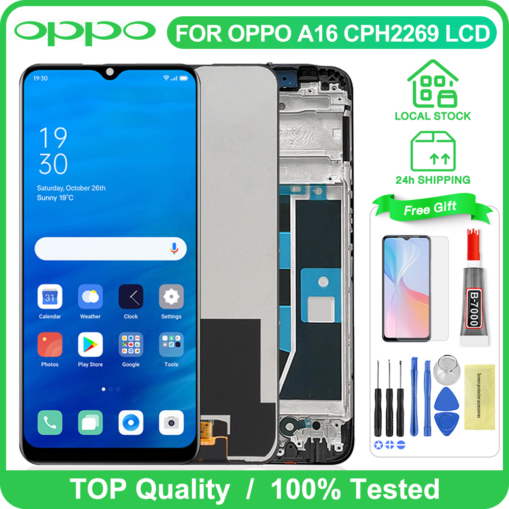 Original LCD with Frame for OPPO A16 CPH2269 / A16S CPH2271 /OPPO A15 ...