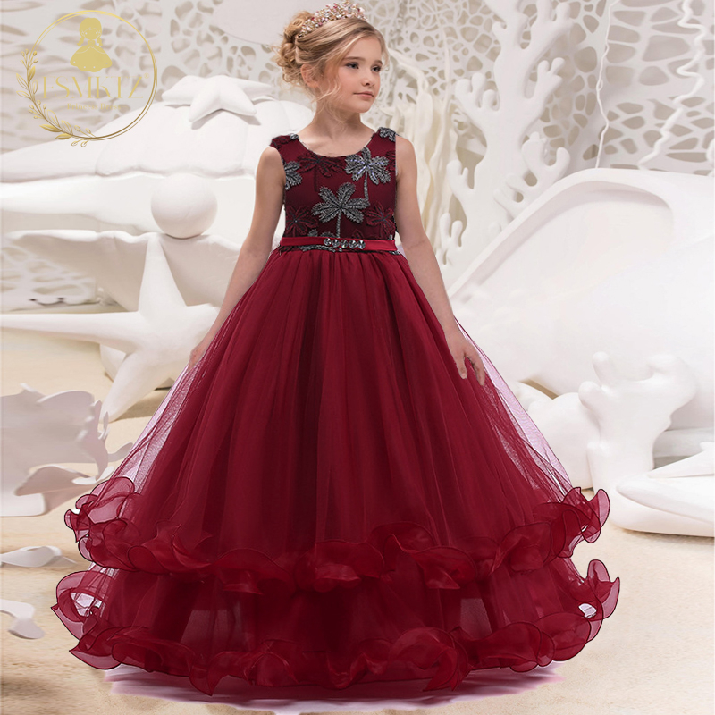 Elegant Girls Dresses For Wedding Evening Children Princess Birthday ...