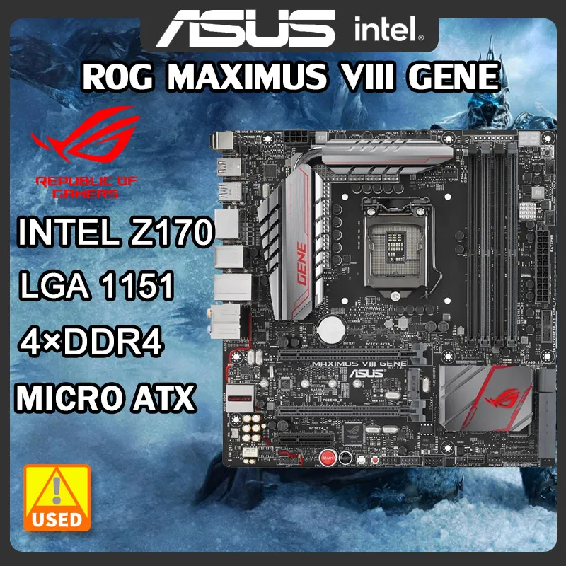 1151 Motherboard ASUS ROG MAXIMUS VIII GENE Motherboard 1151 DDR4 Intel