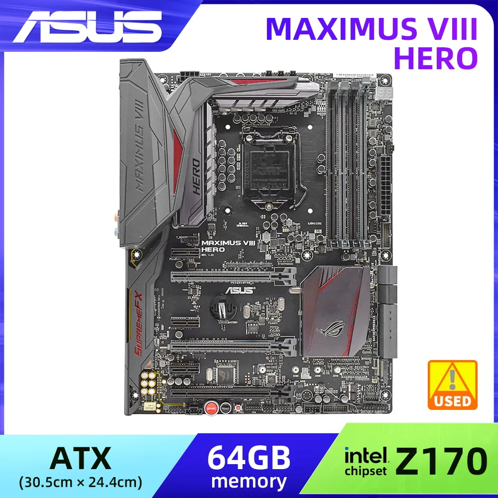 Pack Carte Mère Asus Maximus VIII Hero + Intel I5 6600K (Socket 1151) - DDR4 - M.2 - USB C