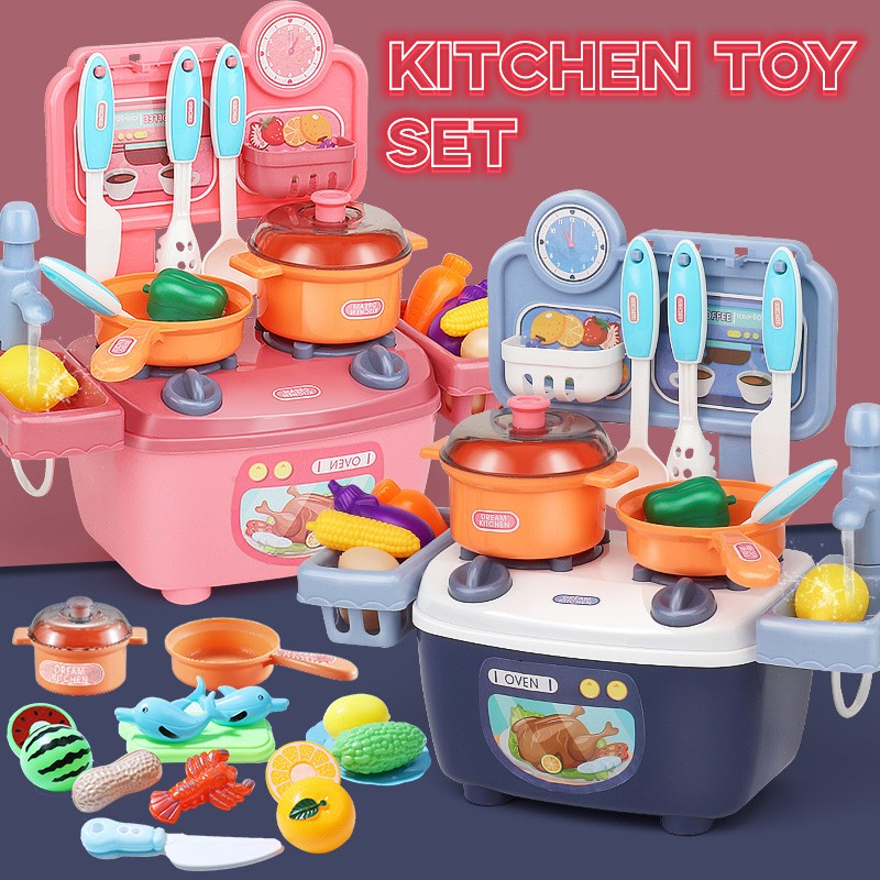 Baby Mini Kitchen Pretend Cooking Toy Set toys for girls Toys