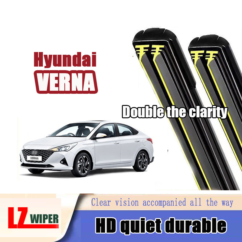 Hyundai Double Rubber Strip Wiper Hyundai VERNA Dedicated Double Rubber ...