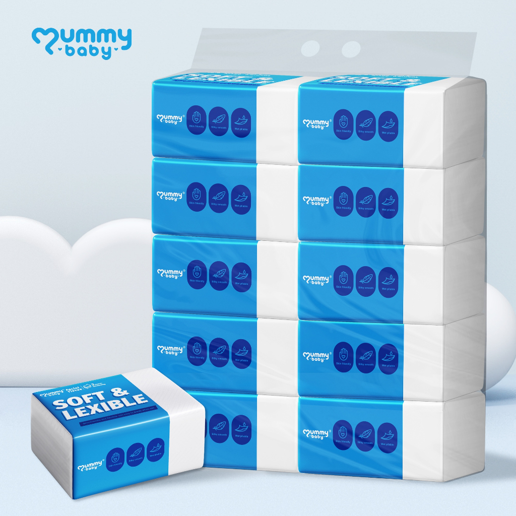 【10 packing】facial tissue wholesale Wood PulpTissue Paper towel 3