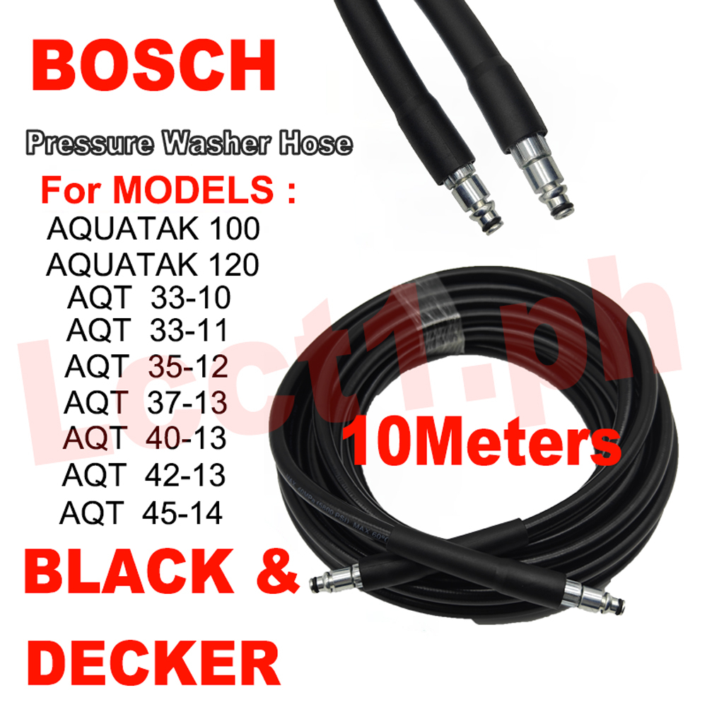 Bosch Pressure Washer Hose 10 Meters COMPATIBLE WITH BLACK AND DECKER