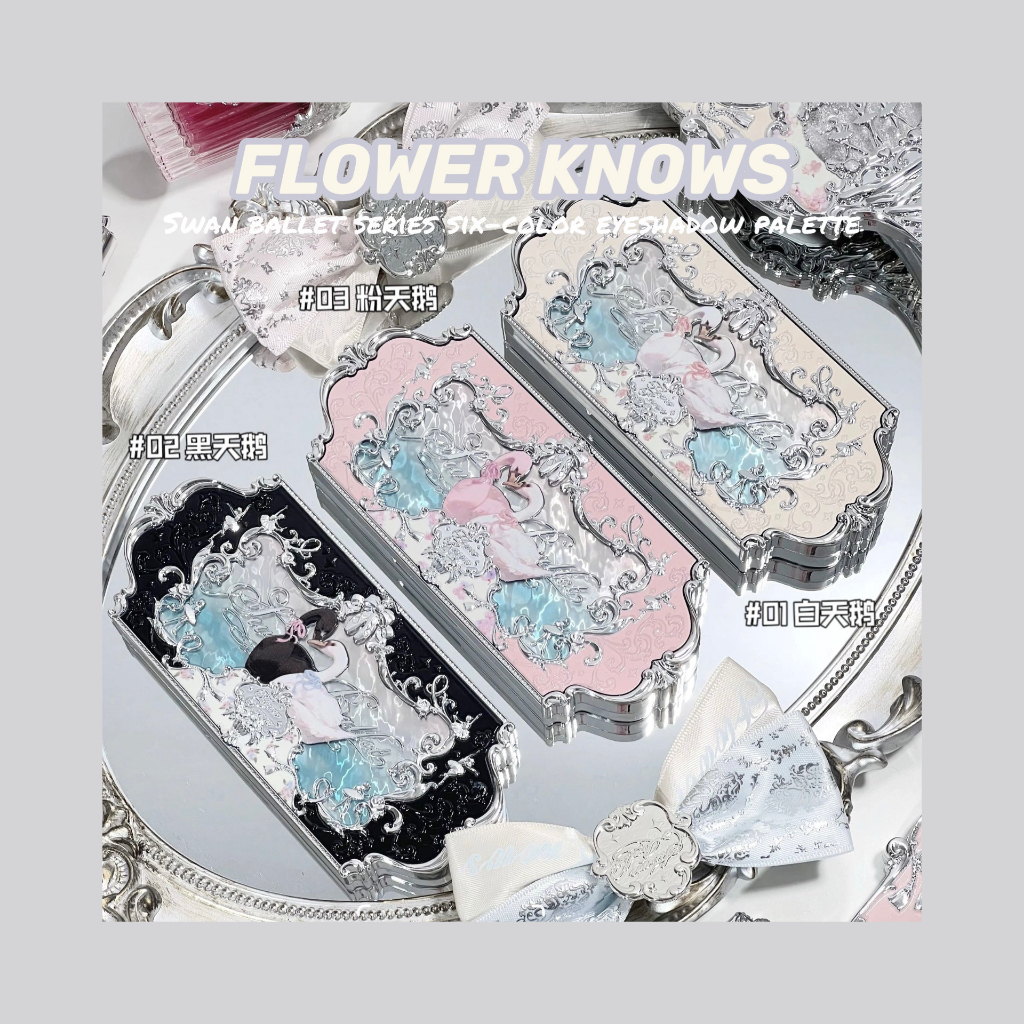 FLOWER KNOWS Swan Ballet Series Six-Color Eyeshadow Palette | Shopee ...
