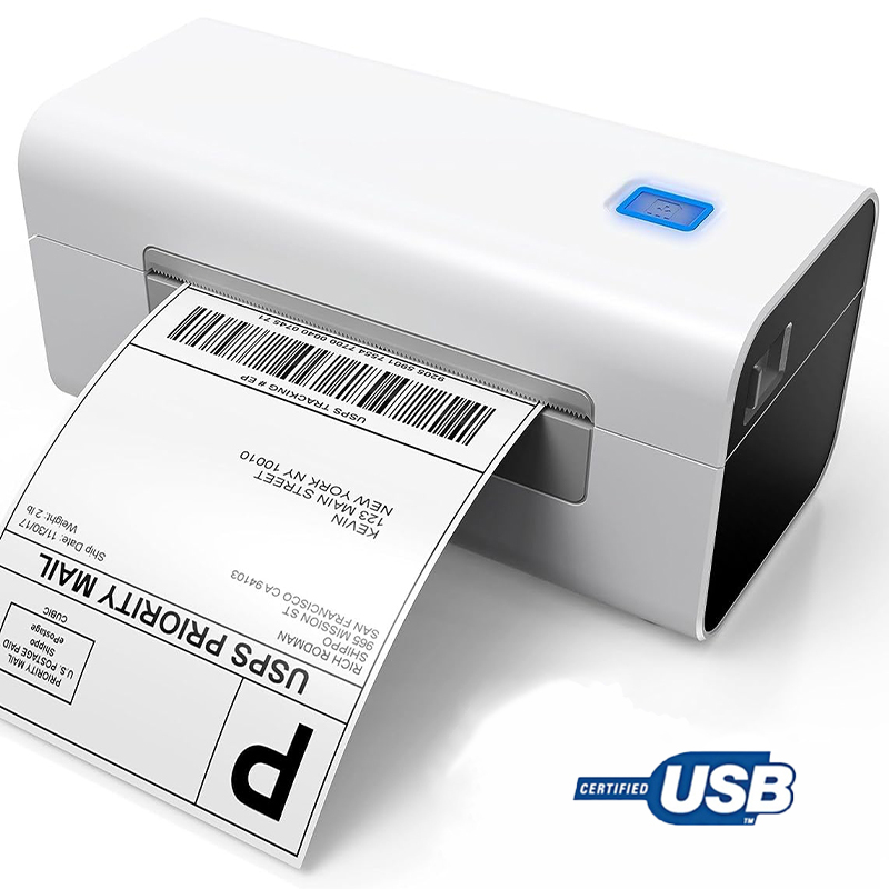 DRPDA D465B Bluetooth Thermal Barcode Printer A6 Shipping Label Waybill ...