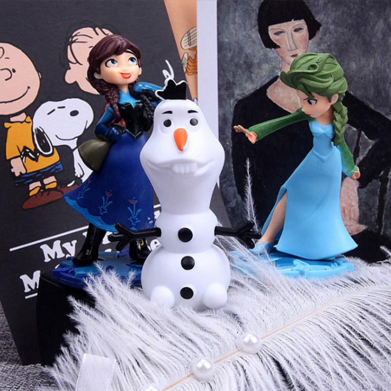 10cm Disney Frozen Anime Figure Elsa Anna Olaf Snowman Mini Q Version ...