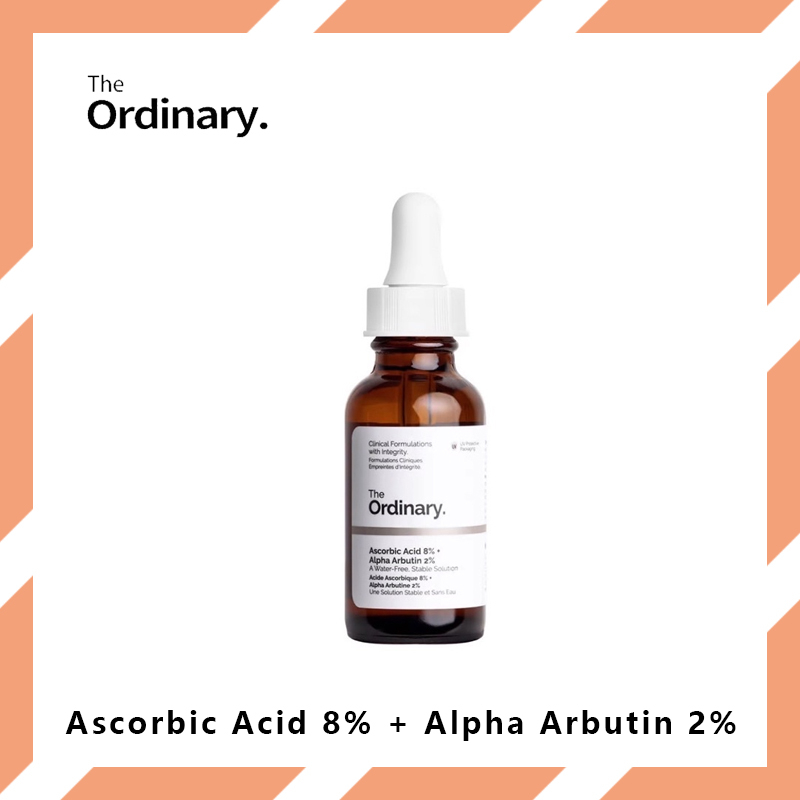 Sérum The Ordinary Acide Ascorbique 8% + Alpha Arbutin 2% - 30ml Pour Taches Et éclat