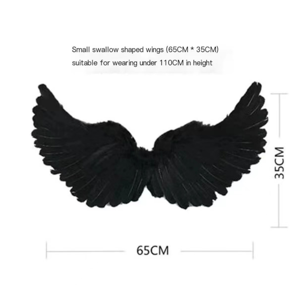 Halloween decorations cosplay Feather wing Adult Child Cherub wing prop ...