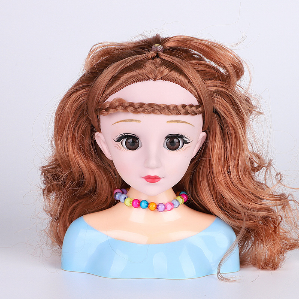 25PCS Set Of Children s Hairdressing Head Makeup Doll mainan budak perempuan Non toxic Washable Cosmetic Toys Makeup Modeling Doll toys for kids girl