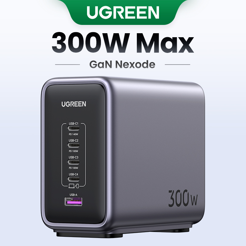 Chargeur Rapide UGREEN Nexode 500W GaN - 6 Ports (5 USB-C + 1 USB-A) - Pour MacBook, Galaxy, IPhone, Etc.