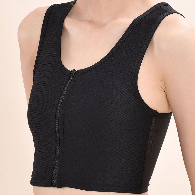 Tomboy corset Trans Chest Binder Vest Flat Breast slim Shaper FTM Breathable Mesh Undershirt S