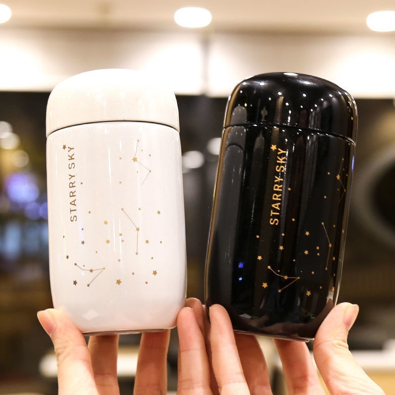 Hot and Cold Mini Starry Sky Thermos 200ml Thermos Bottle Water Cup ...