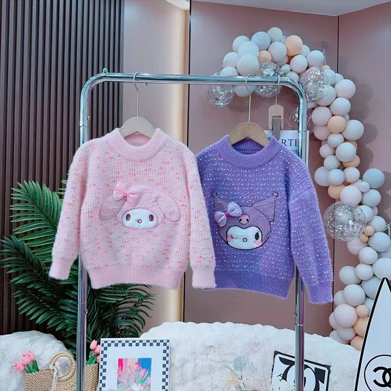 Girls Kuromi Melody Sweater Autumn and Winter Korean kids Top Super Cute sweater Shopee Philippines