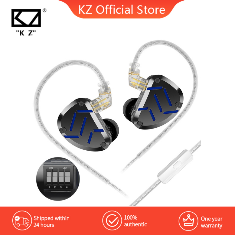 KZ ZAT In-Ear Headphones 1DD+8BA Ultra-Linear Low-Frequency Dynamic ...