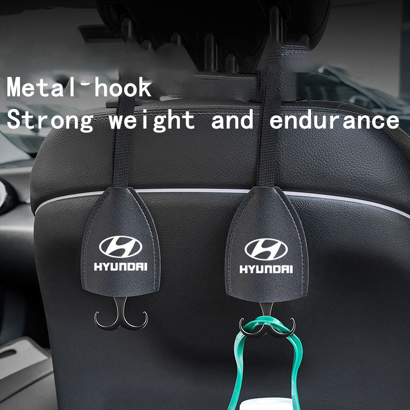 Car interior seat back hook Leather car rear hook for Hyundai Tucson