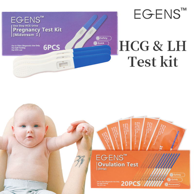 24H Ship Out EGENS One Step 6 HCG Urine Pregnancy Test Kit + 20 LH