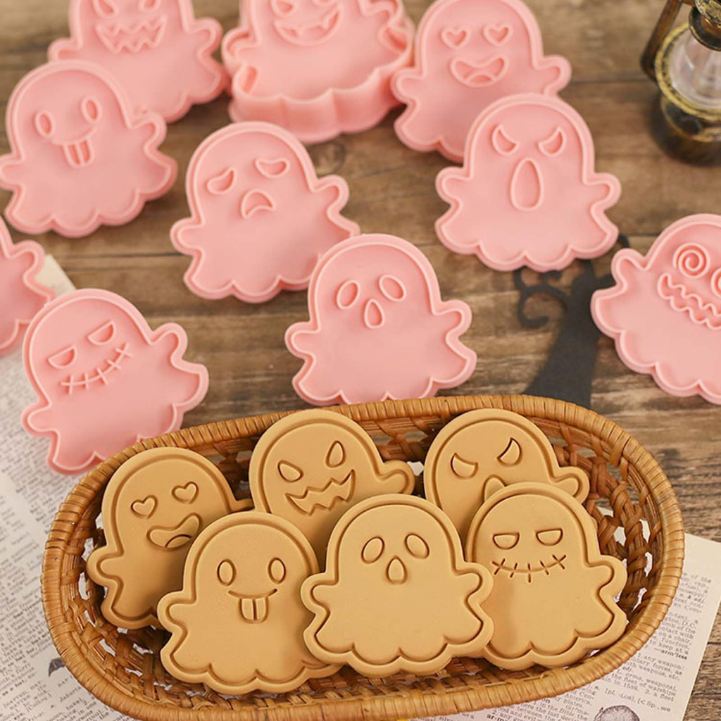 10 Piece Mini Halloween Cookie Cutters 3d Ghost Raised Design Cookie