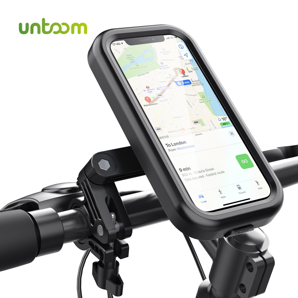 Untoom Waterproof Bicycle Phone Holder Stand Motorcycle Bike Handlebar  Phone Case Bag for iPhone 15 14 13 Pro Max Samsung