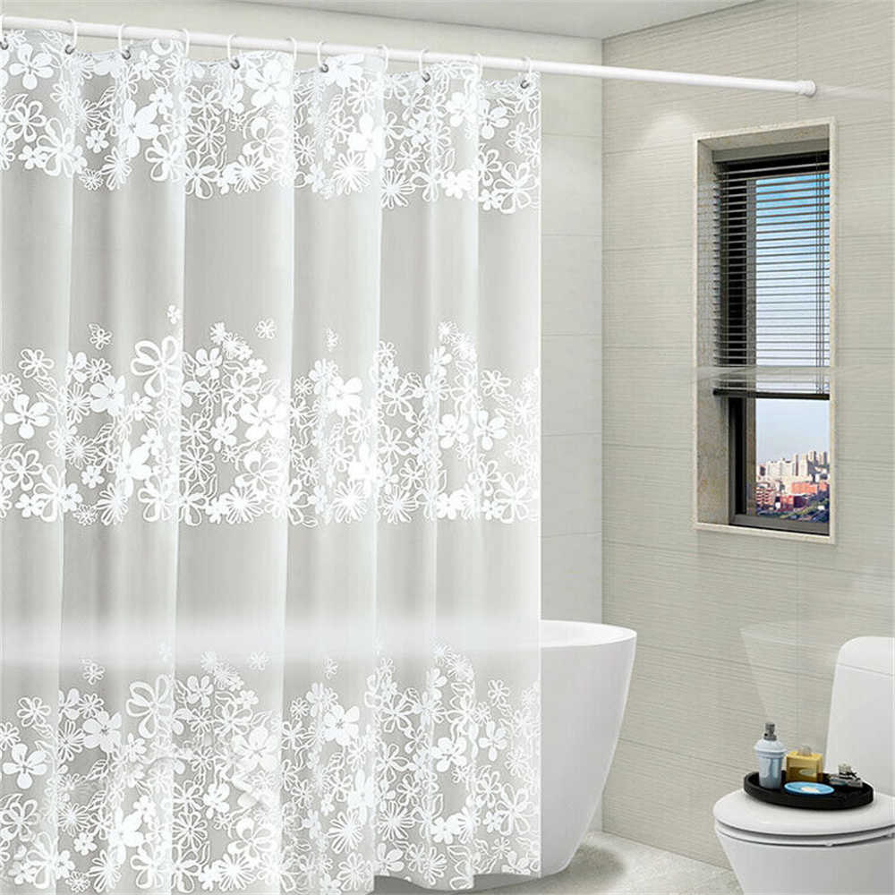 Waterproof Shower Curtain Long & Wide PEVA Bathing Bathroom Curtains