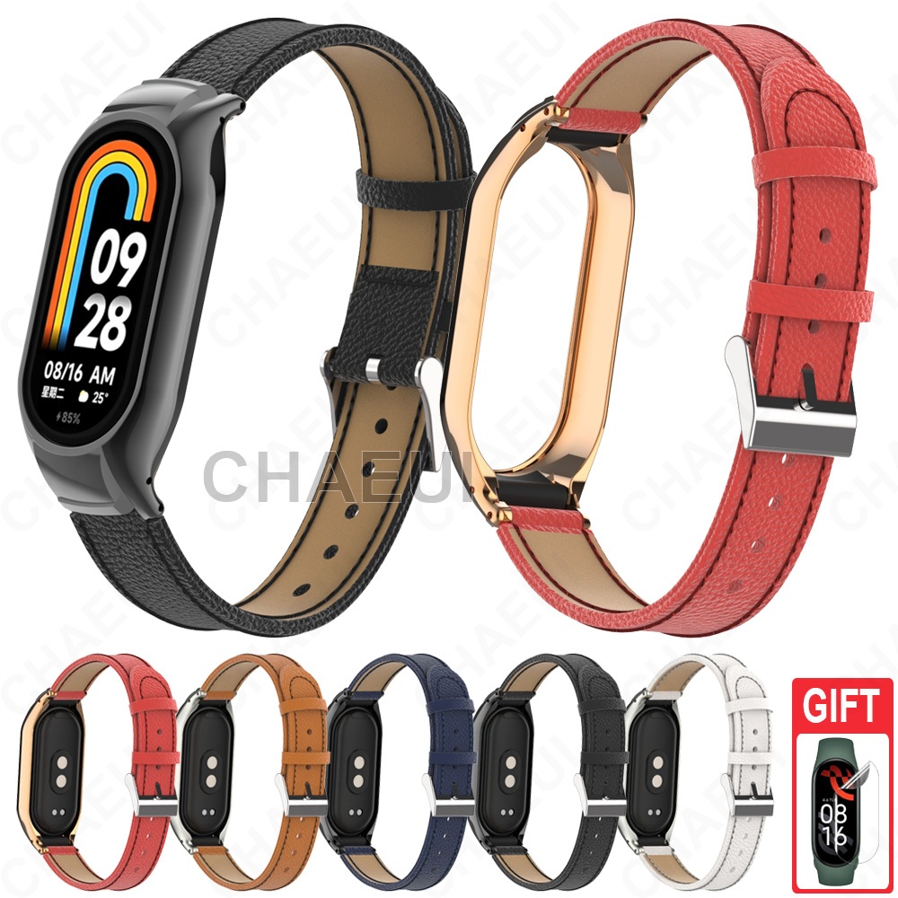 Mi band 4 strap leather hotsell