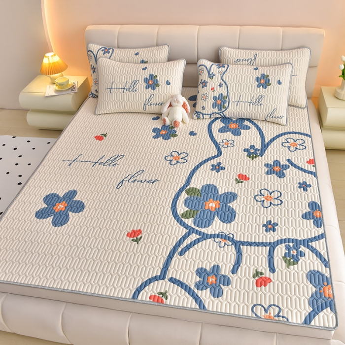 [3in1]Refreshing and Comfortable Latex Cool Mat Bedsheet set Stay Cool ...