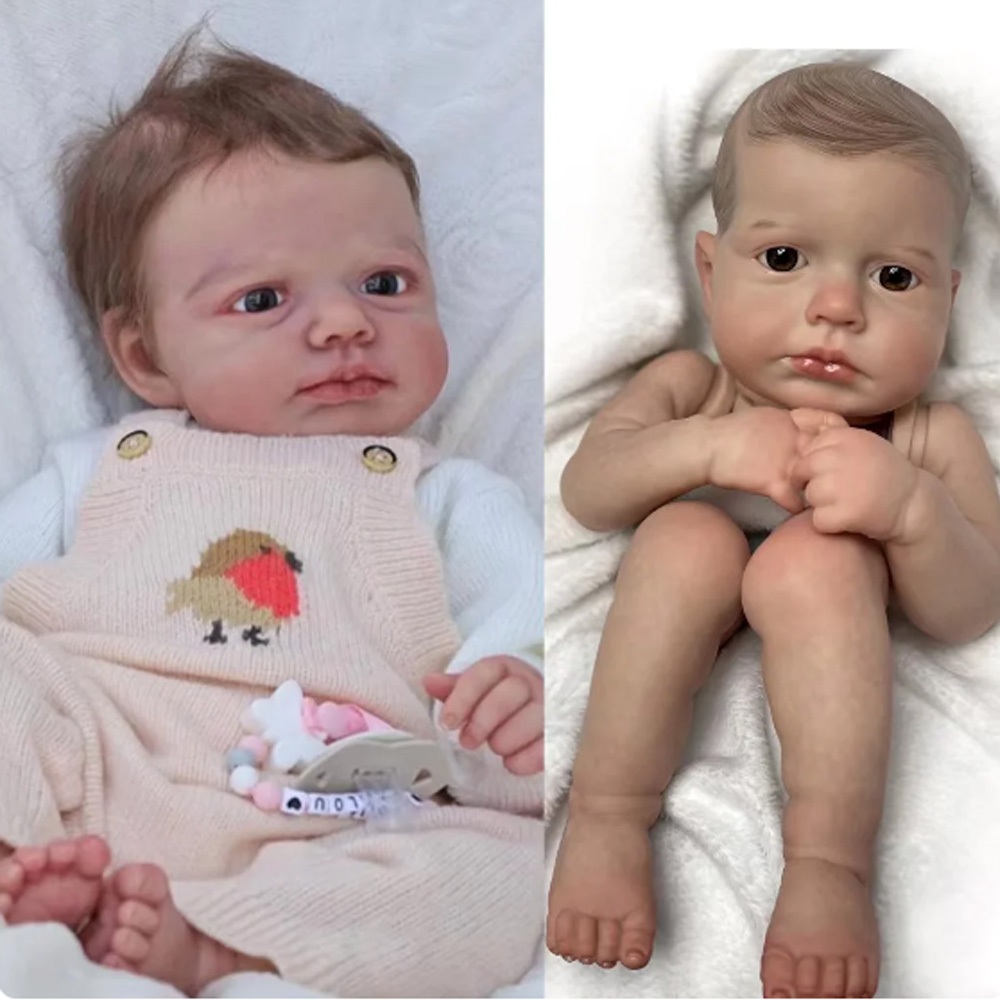 20" Loulou Bebe Reborn Doll Kit Open Eyes Handmade Painted/Unpainted