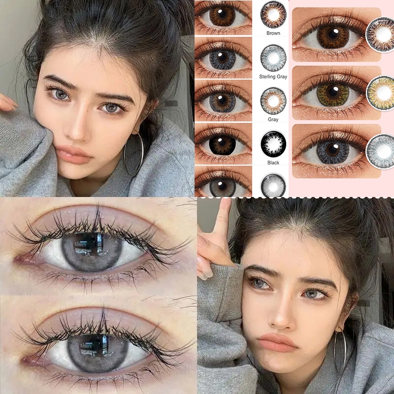 20 Styles Contact Lens Gray Contact Lenses Makeup Dubai Brown Shopee