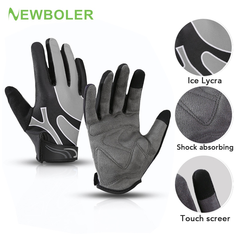 Newboler Full Finger Gloves For Bike Antislip Silicone Cycling Gloves