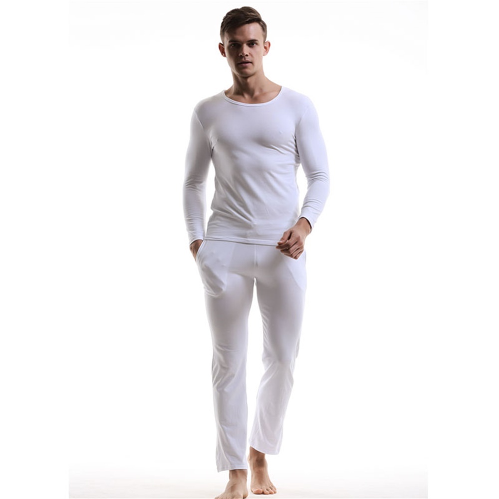 Men s Long Sleeved Loungewear Suit Men s Thermal Underwear Suit Men s Sports Casual Clothing