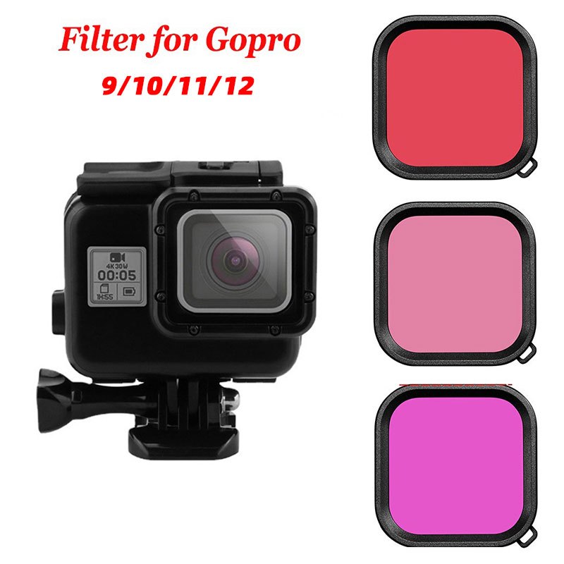 Camera Filter Set For Gopro Hero 9/10/11/12 Lens Color Filter For Go pro  Action Camera Accessories