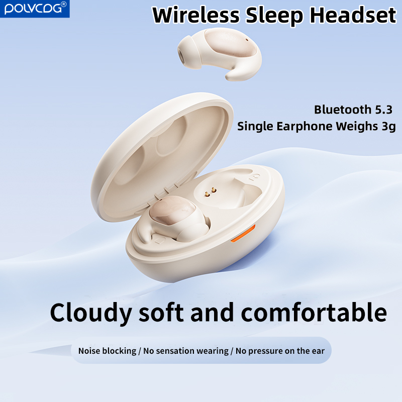 Polvcdg-T30 Wireless Bluetooth Sleep Earphones Intelligent Noise  Reduction In Ear Mini Earphones