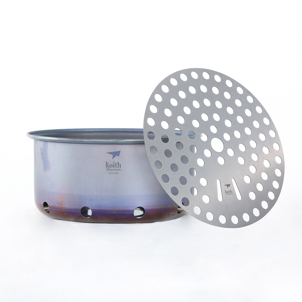 Keith Outdoor Titanium Gills Set Pure Titanium Charcoal Grill Pan