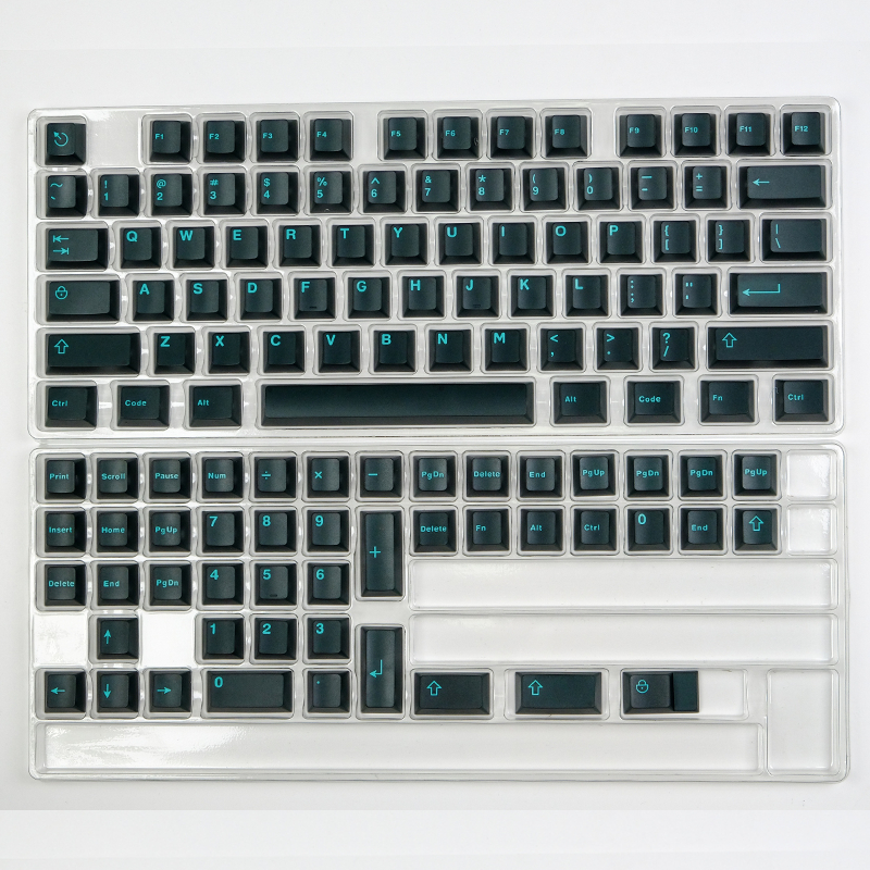 Cyan/BLUE PYGA Translucence Keycaps Cherry Profile DOUBLE SHOT Keycap ...