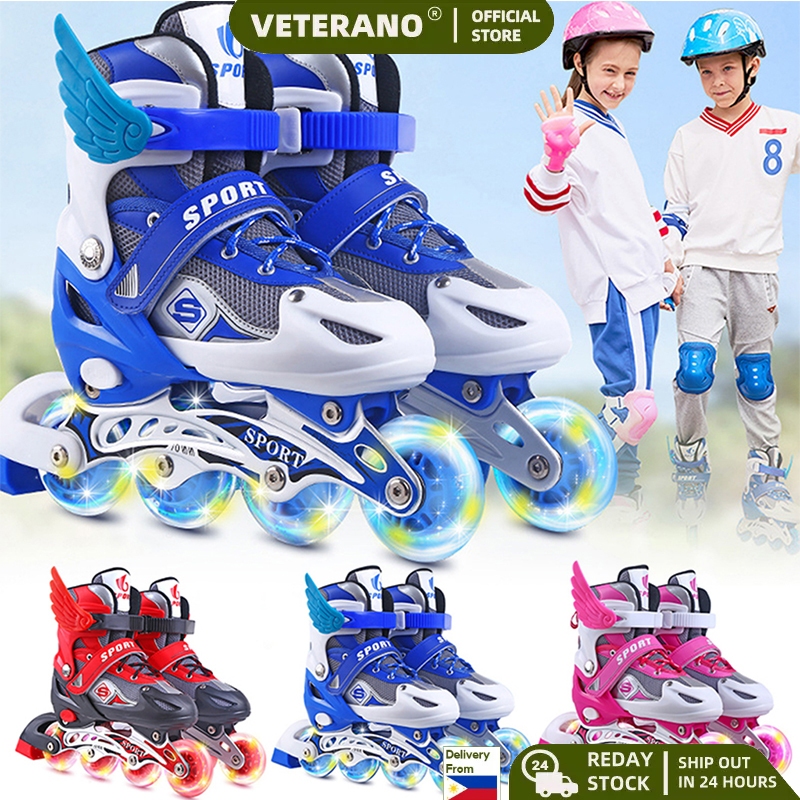 Roller Skates Adjustable Skating Shoes for Kids Roller Skating Shoes Inline Wheels Roller Blades