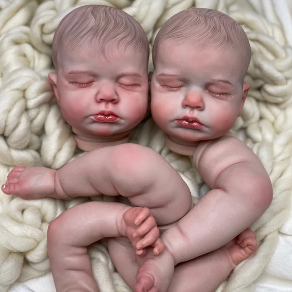 50CM Sleeping Loulou Baby Reborn Doll Kits Genesis Artist Paint Soft