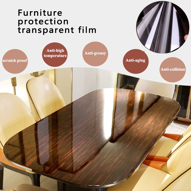 Self-adhesive Transparent Film Marble Wood Desktop Protective Film ...