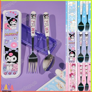 Kuromi My Melody Silverware Utensil Set Spoon & Chopsticks w