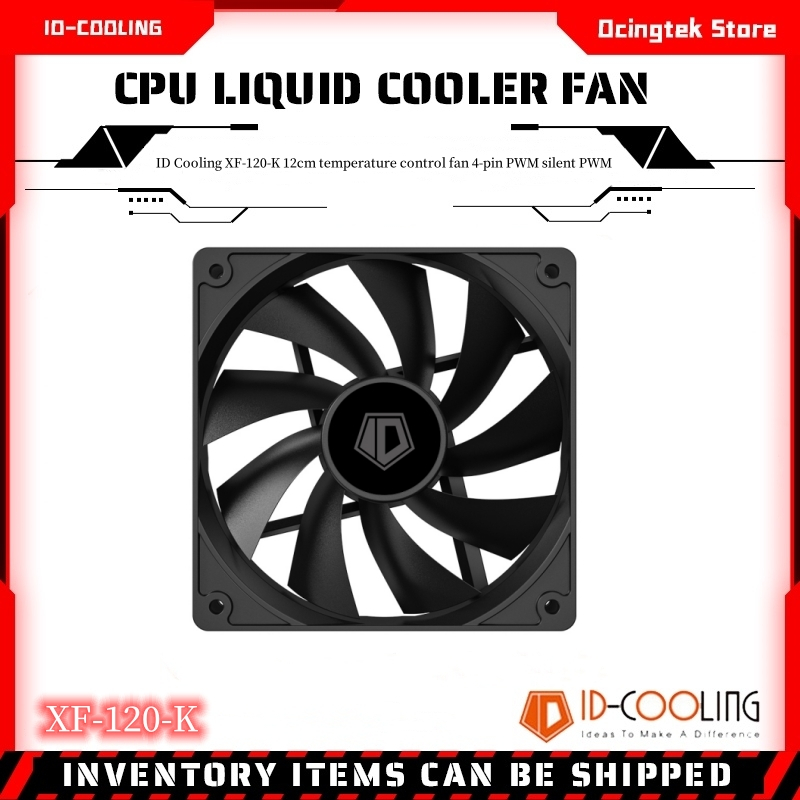 ID Cooling XF-120-K 12cm temperature control fan 4-pin PWM silent PWM ...