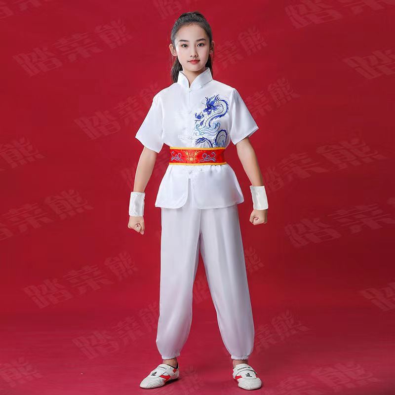 Traditional Chinese kung fu costume kid national wushu uniform