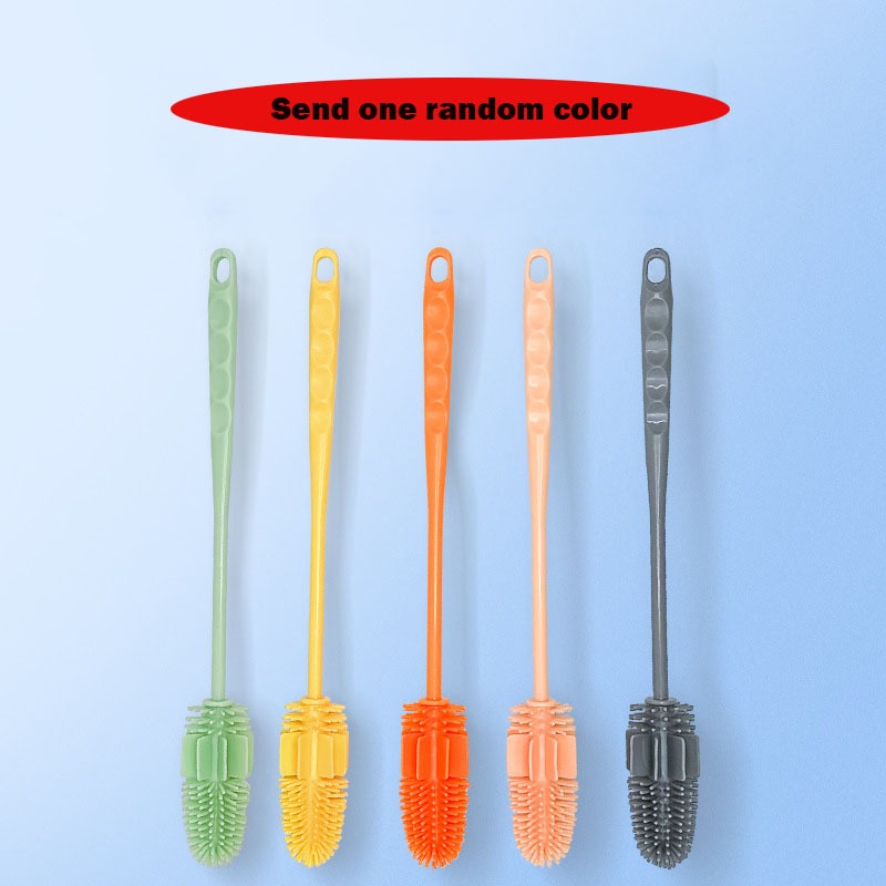 Silicone Bottle Brush Cleaner Set of 3，Long Handle Bottle Cleaning Brushes  for Narrow Neck Containers, Water Bottles, Thermos, Hydro Flasks, Coffee