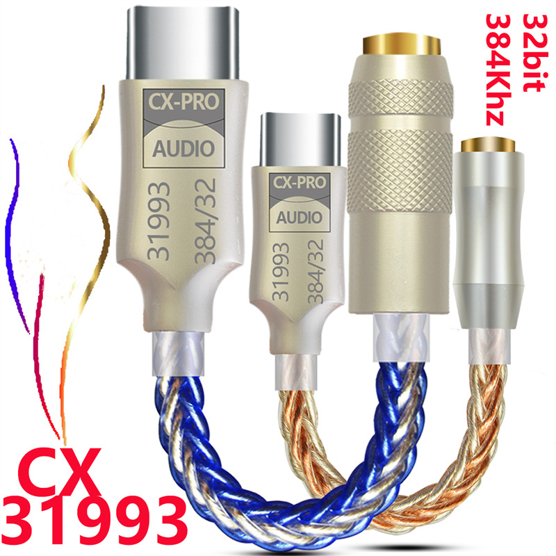 Conexant CX31993 USB Type C Earbuds CX-PRO DAC Headphone Amp Blue with ...