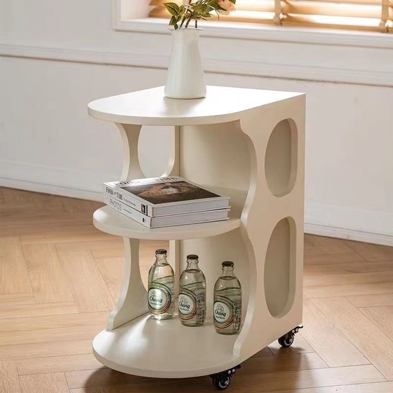 Nordic Movable Small Coffee Table Cream Style Small Apartment Sofa Side ...