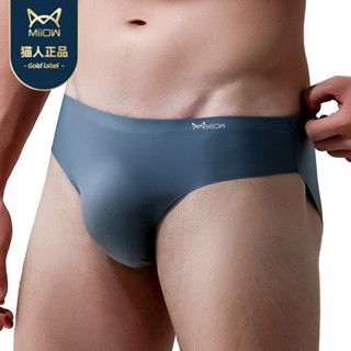 Summer ice silk panties wholesale masculine translucent briefs Low