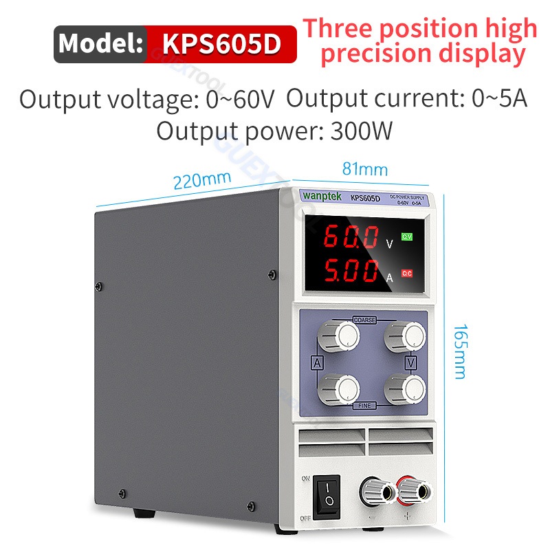 Wanptek Adjustable DC power supply 30V 10A LED Digital Lab Bench Power ...