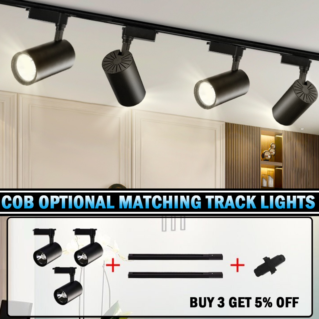 Canmeijia Track Light Set Spotlight Aluminum Ceiling Light Track Lamp Rail For Home Living V