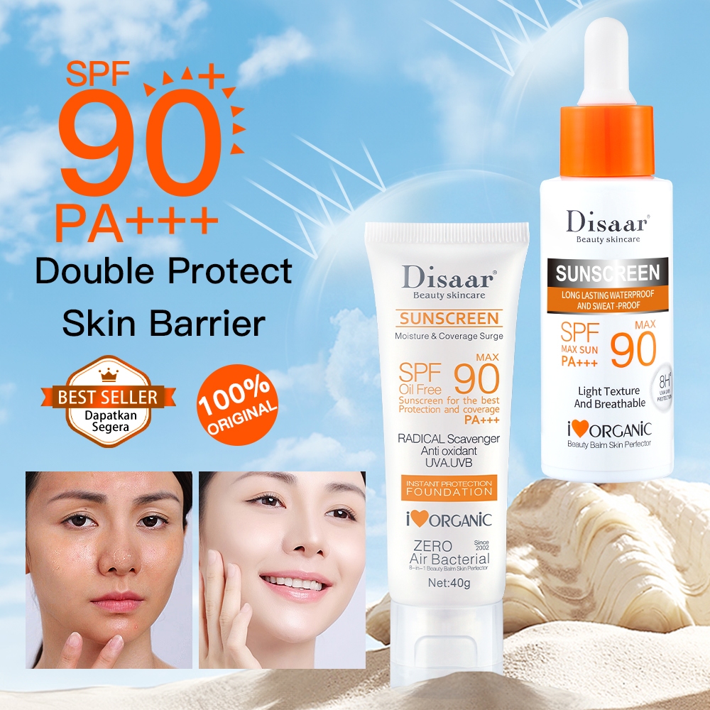 Disaar waterproof sweatproof SPF90 sunscreen sreum repair sunburn face